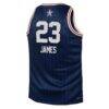 LeBron James Jordan Brand Youth 2024 NBA All-Star Game Swingman Jersey - Navy - Detail View