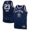 LeBron James Jordan Brand Youth 2024 NBA All-Star Game Swingman Jersey - Navy - Front View