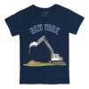 New York Yankees Tiny Turnip Toddler Excavator T-Shirt - Navy - Side View