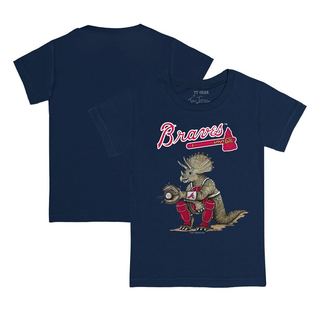 Atlanta Braves Tiny Turnip Toddler Triceratops T-Shirt