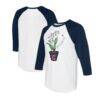 Cleveland Guardians Tiny Turnip Unisex Lilies & Ladybugs 3/4-Sleeve Raglan T-Shirt - - Back View