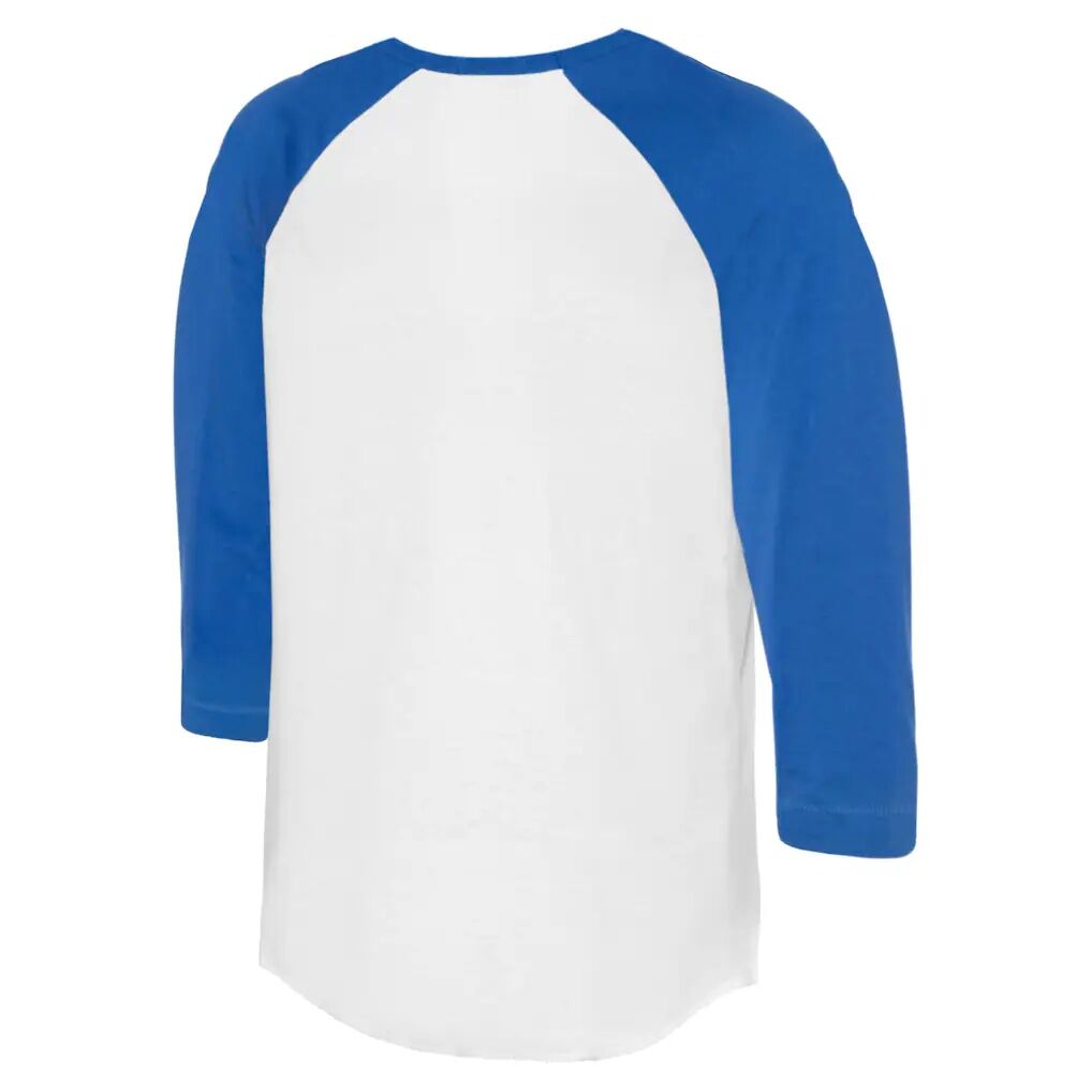 Chicago Cubs Tiny Turnip Unisex Tattoo Rose 3/4-Sleeve Raglan T-Shirt - White/Royal