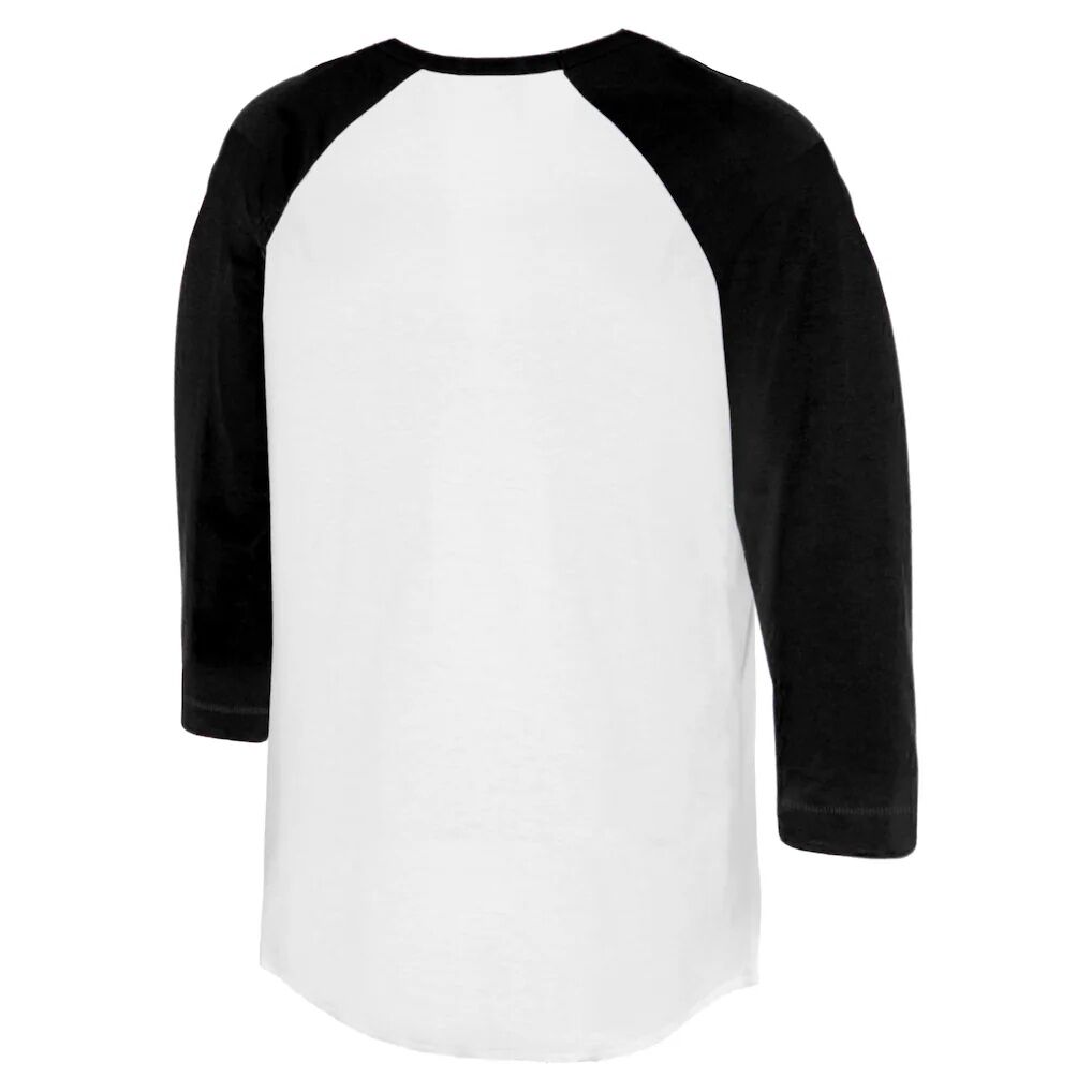 Arizona Diamondbacks Tiny Turnip Unisex Triceratops 3/4-Sleeve Raglan T-Shirt - White/Black