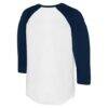 Atlanta Braves Tiny Turnip Unisex Triceratops 3/4-Sleeve Raglan T-Shirt - - Front View