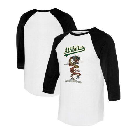 Athletics Tiny Turnip Unisex 2024 Year of the Dragon 3/4-Sleeve Raglan T-Shirt - - Front View