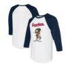 Cleveland Guardians Tiny Turnip Unisex 2024 Year of the Dragon 3/4-Sleeve Raglan T-Shirt - - Back View
