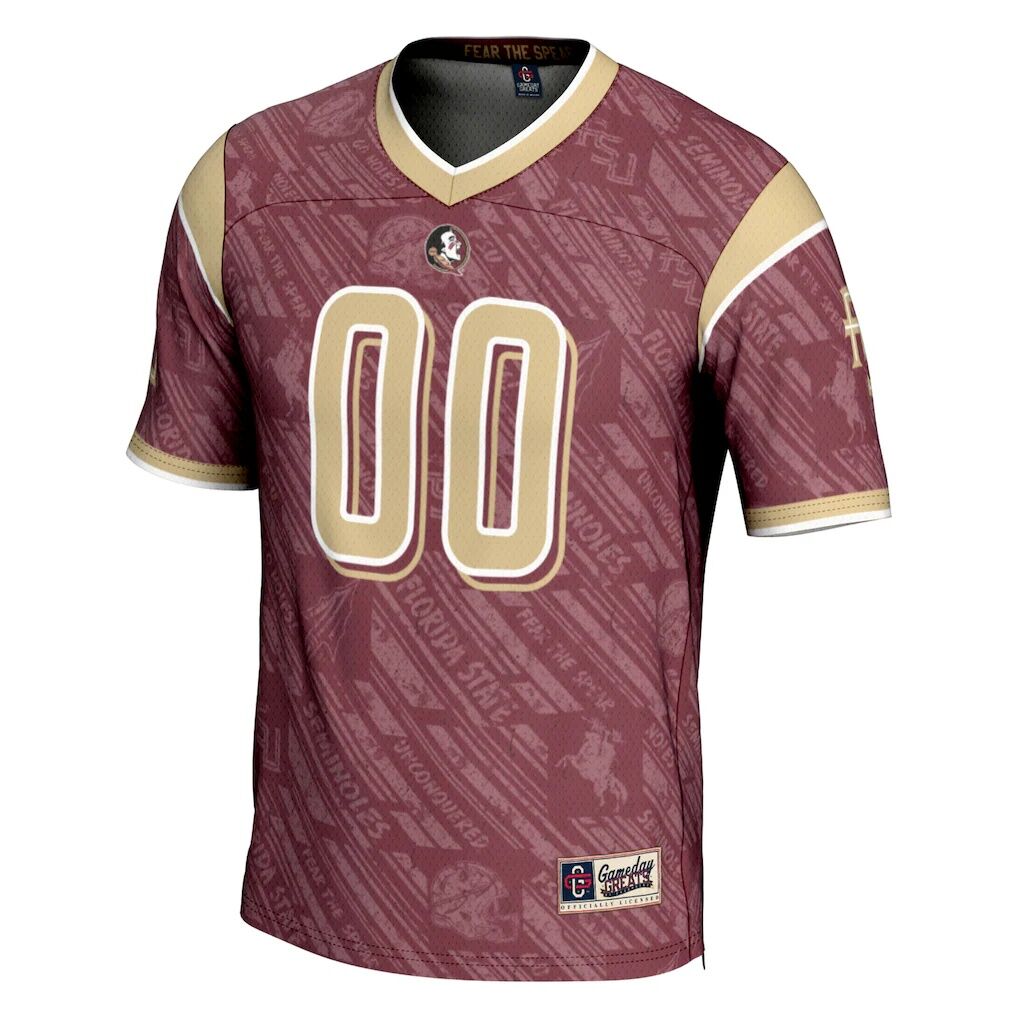 Florida State Seminoles GameDay Greats Highlight Print NIL Pick-A-Player Football Jersey - Garnet