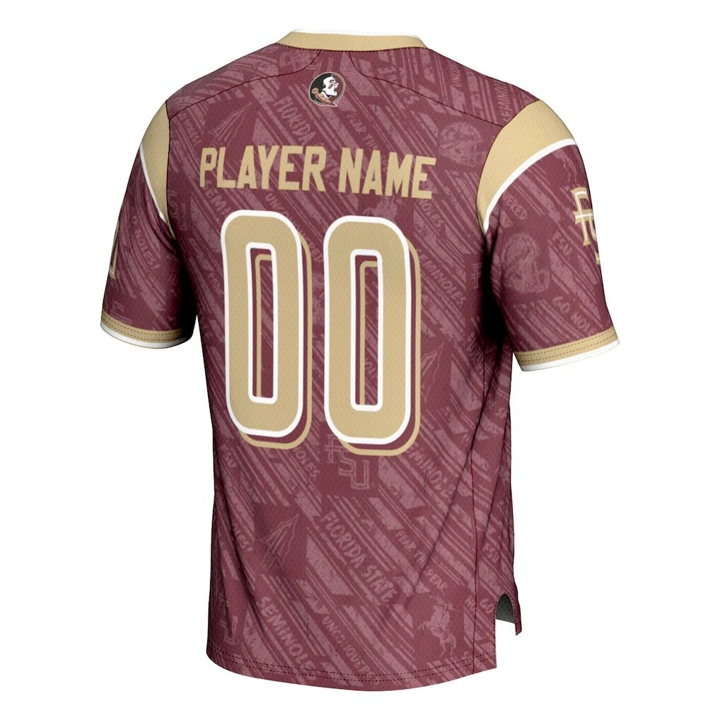 Florida State Seminoles GameDay Greats Youth Highlight Print NIL Pick-A-Player Football Jersey - Garnet