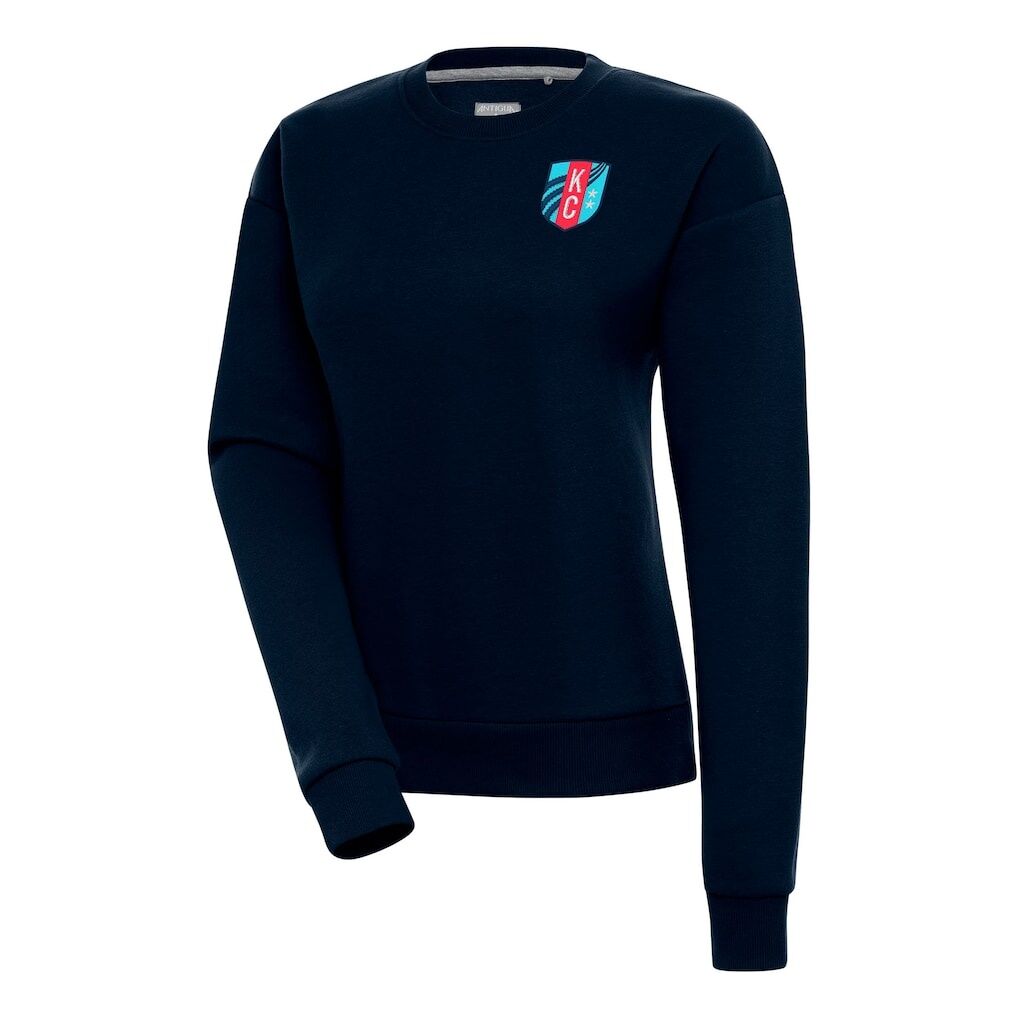 Kansas City Current Antigua Women's Victory Crewneck Pullover Sweatshirt
