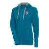 Kansas City Current Antigua Women's Victory Full-Zip Hoodie - Teal - Front View