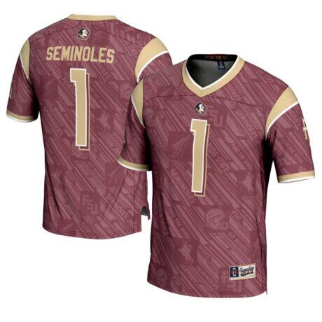 #1 Florida State Seminoles GameDay Greats Youth Highlight Print Football Fashion Jersey - - Front View