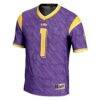 #1 LSU Tigers GameDay Greats Youth Highlight Print Football Fashion Jersey - Purple - Side View