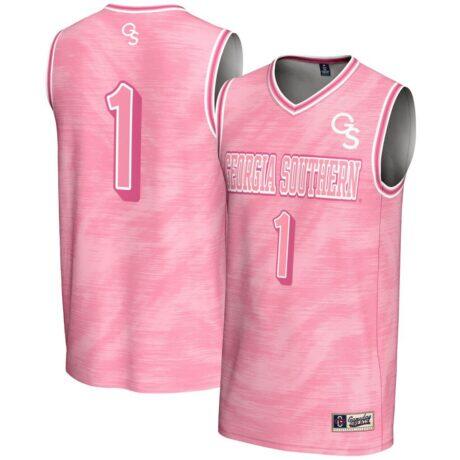 #1 Georgia Southern Eagles GameDay Greats Unisex Lightweight Basketball Fashion Jersey - Pink - Front View