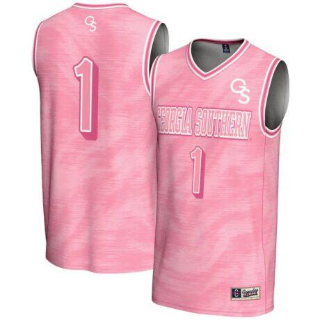 #1 Georgia Southern Eagles GameDay Greats Youth Lightweight Basketball Fashion Jersey - Pink - Front View