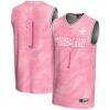 #1 Furman Paladins GameDay Greats Youth Lightweight Basketball Fashion Jersey - Pink - Front View