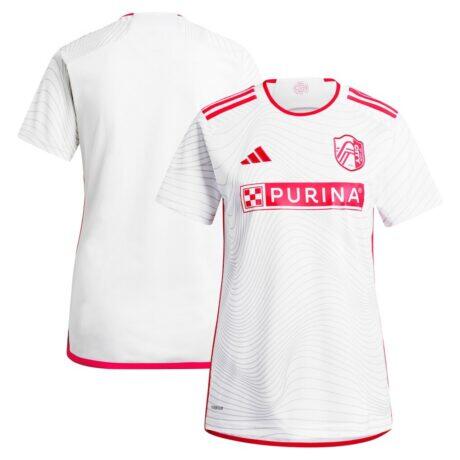 St. Louis City SC adidas Women's 2024 The Confluence Kit Replica Jersey - White - Front View