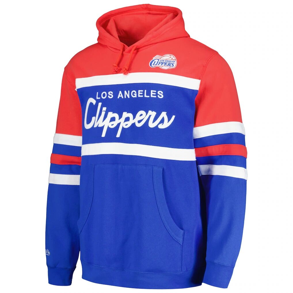 LA Clippers Mitchell & Ness Head Coach Pullover Hoodie – Royal/Red