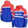 LA Clippers Mitchell & Ness Head Coach Pullover Hoodie - - Front View