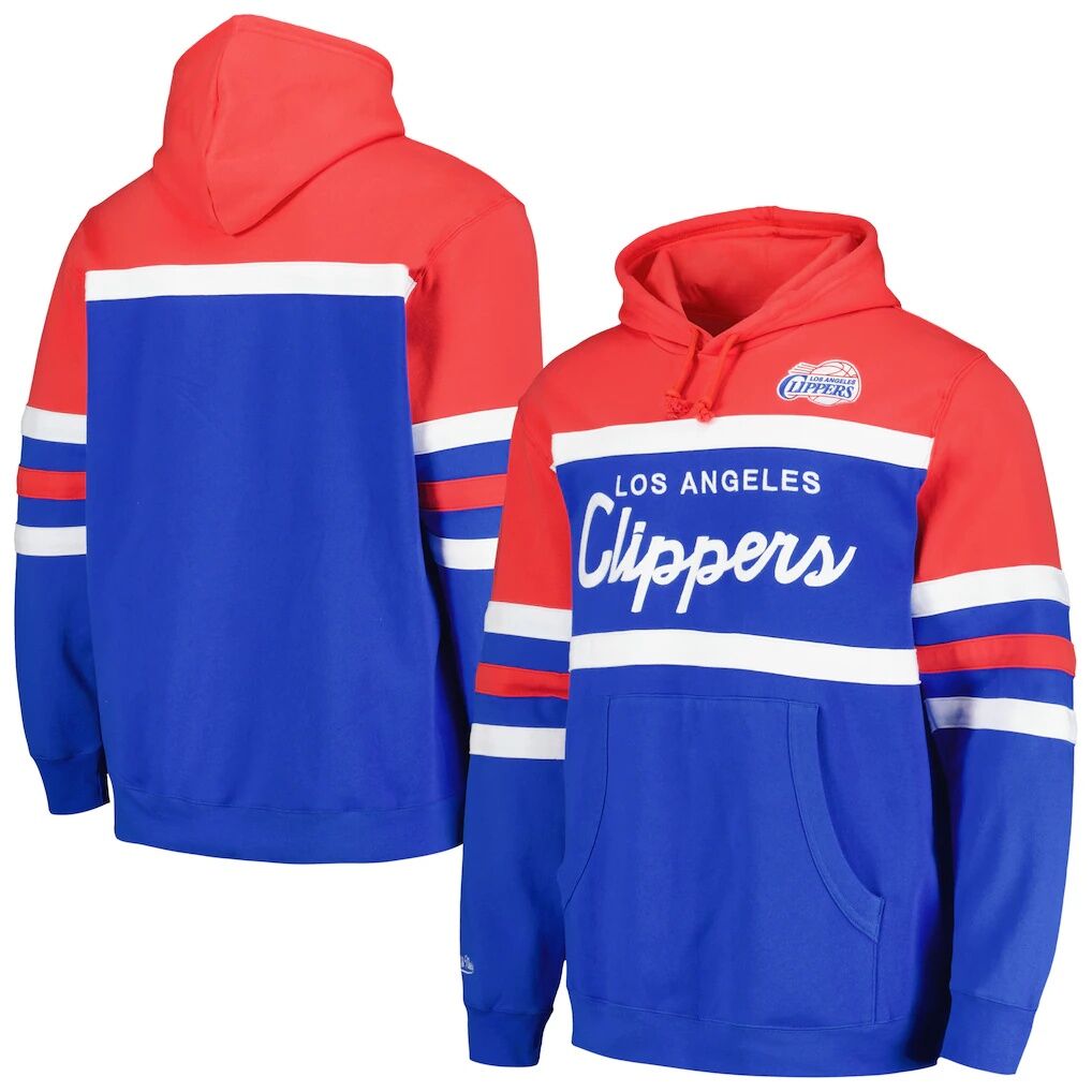 LA Clippers Mitchell & Ness Head Coach Pullover Hoodie – Royal/Red