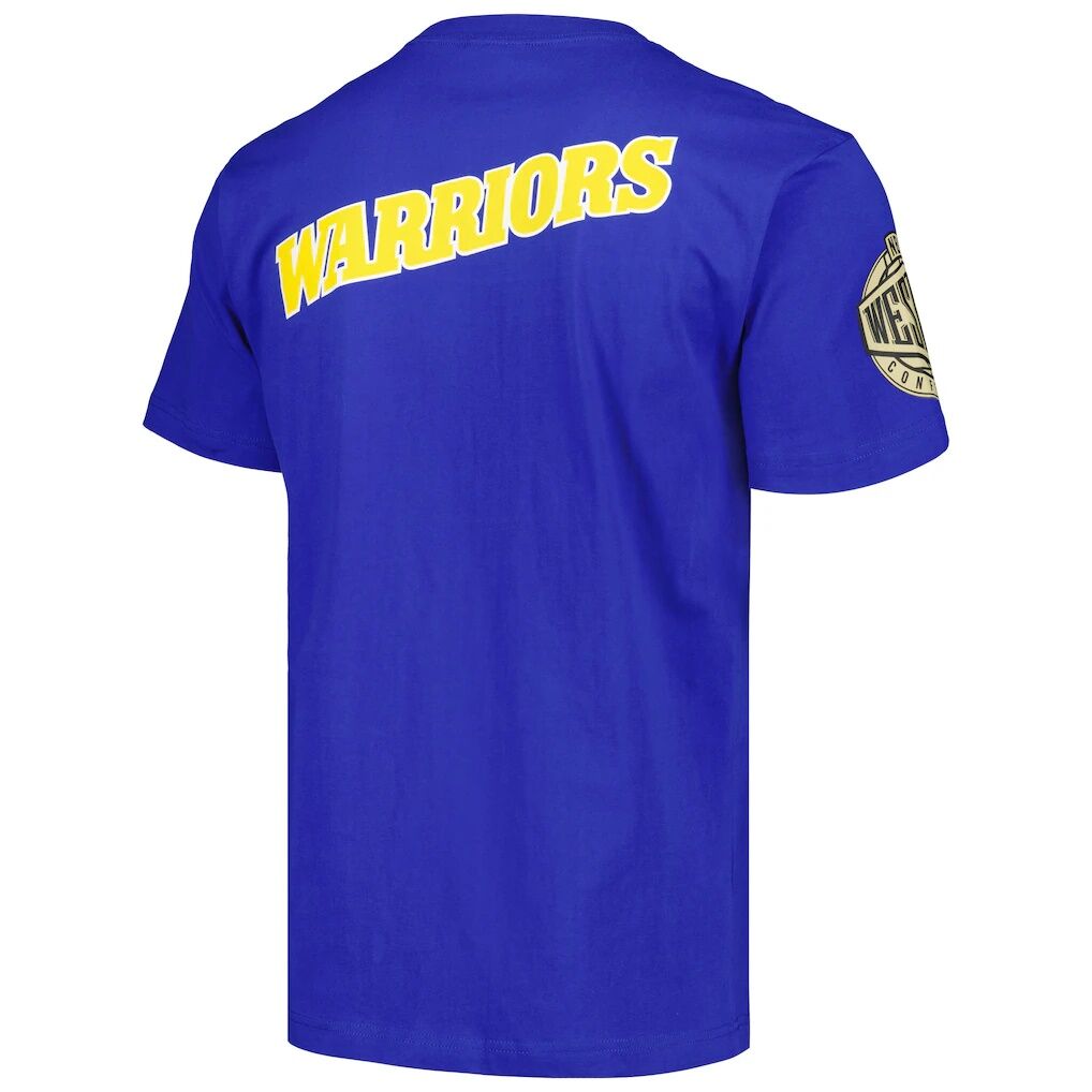 Golden State Warriors Mitchell & Ness Hardwood Classics Team OG 2.0 Premium Vintage Logo T-Shirt – Royal