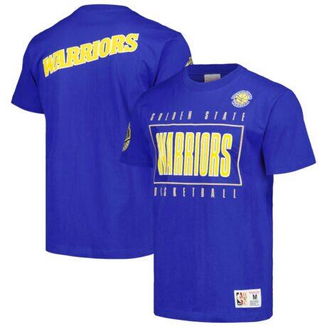 Golden State Warriors Mitchell & Ness Hardwood Classics Team OG 2.0 Premium Vintage Logo T-Shirt - - Front View