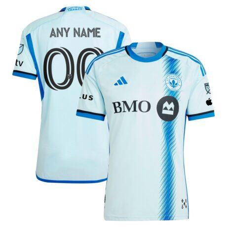 CF Montreal adidas 2024 La Main Authentic Custom Jersey – Light Blue - - Front View