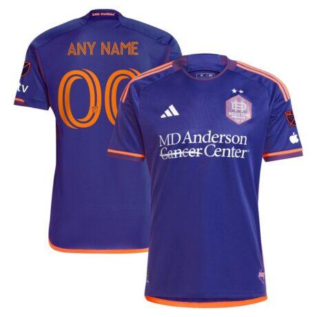 Houston Dynamo FC adidas 2024 Still Holdin' Authentic Custom Jersey - Purple - Front View