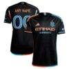 New York City FC adidas 2024 24/7 Kit Authentic Custom Jersey - Black - Front View