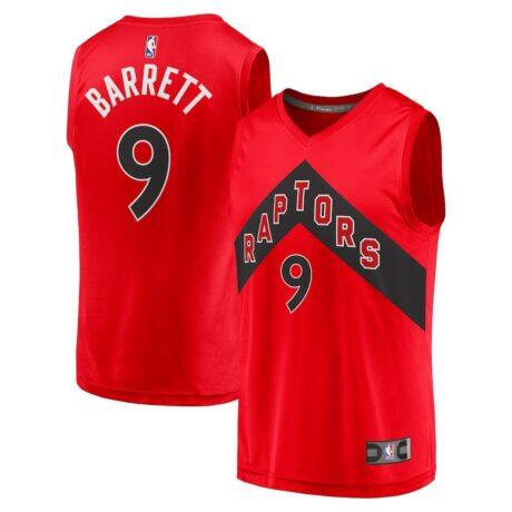 RJ Barrett Toronto Raptors Fashion7 Fast Break Player Jersey - Red - Front View