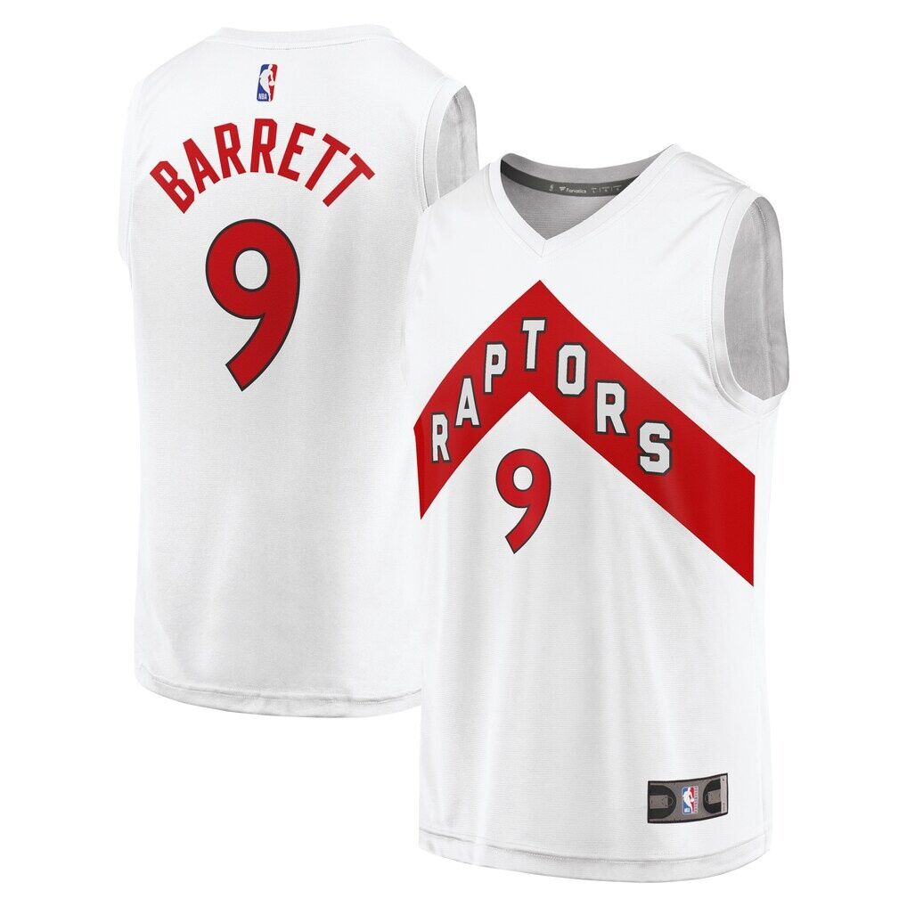 RJ Barrett Toronto Raptors Fashion7 Youth Fast Break Player Jersey - Association Edition