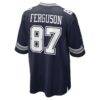Jake Ferguson Dallas Cowboys Nike Team Game Jersey - Navy - Detail View