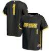 #1 Appalachian State Mountaineers GameDay Greats Lightweight Baseball Fashion Jersey - Black - Front View