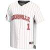 #1 Louisville Cardinals GameDay Greats Lightweight Baseball Fashion Jersey - White - Side View