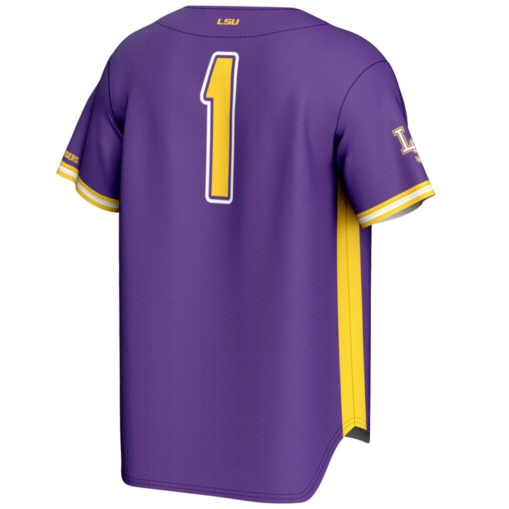 #1 LSU Tigers GameDay Greats Lightweight Baseball Fashion Jersey