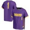 #1 LSU Tigers GameDay Greats Lightweight Baseball Fashion Jersey - Purple - Front View