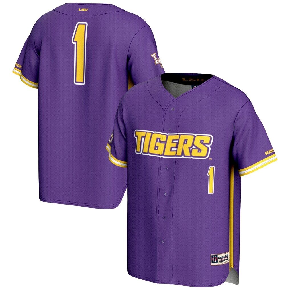 #1 LSU Tigers GameDay Greats Lightweight Baseball Fashion Jersey