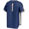 #1 Georgetown Hoyas GameDay Greats Youth Lightweight Baseball Fashion Jersey - Navy - Detail View