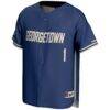 #1 Georgetown Hoyas GameDay Greats Youth Lightweight Baseball Fashion Jersey - Navy - Side View