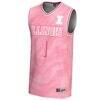 #1 Illinois Fighting Illini GameDay Greats Youth Lightweight Basketball Jersey - Pink - Side View