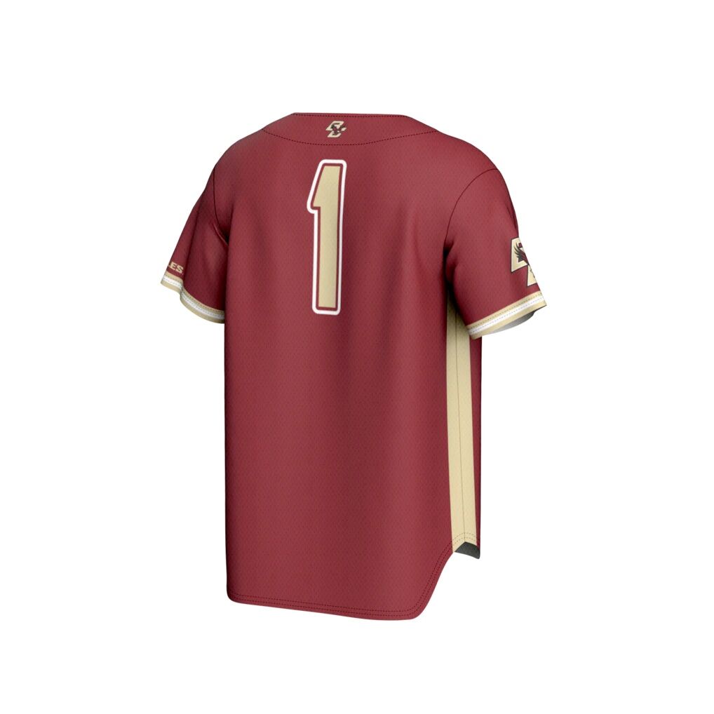 #1 Boston College Eagles GameDay Greats  Lightweight Baseball Fashion Jersey - Maroon