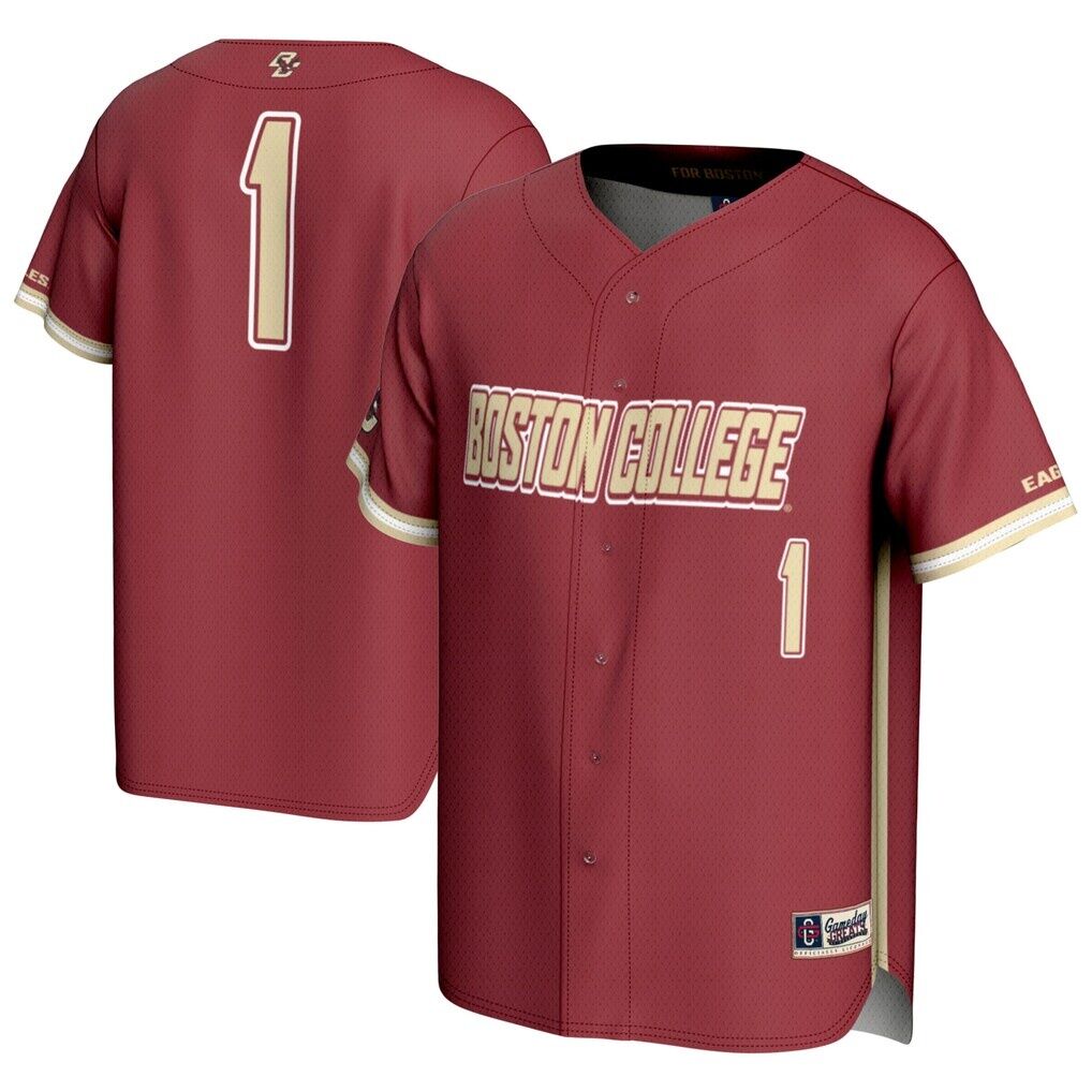 #1 Boston College Eagles GameDay Greats  Lightweight Baseball Fashion Jersey - Maroon