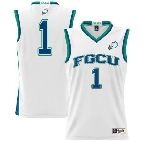 #1 Florida Gulf Coast Eagles GameDay Greats Lightweight Basketball Jersey - White - Front View