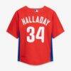 Roy Halladay Philadelphia Phillies Mitchell & Ness Preschool Cooperstown Collection Mesh Batting Practice Jersey - Red - Detail View