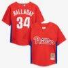 Roy Halladay Philadelphia Phillies Mitchell & Ness Preschool Cooperstown Collection Mesh Batting Practice Jersey - Red - Front View