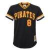 Willie Stargell Pittsburgh Pirates Mitchell & Ness Youth Cooperstown Collection Mesh Batting Practice Jersey - Black - Side View