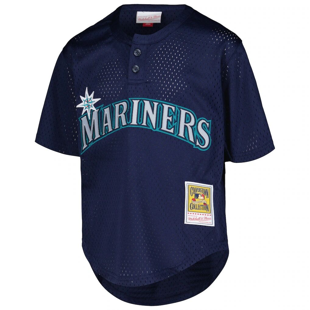 Ken Griffey Jr. Seattle Mariners Mitchell & Ness Youth Cooperstown Collection Mesh Batting Practice Jersey