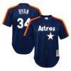Nolan Ryan Houston Astros Mitchell & Ness Youth Cooperstown Collection Mesh Batting Practice Jersey - Navy - Front View