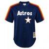 Nolan Ryan Houston Astros Mitchell & Ness Youth Cooperstown Collection Mesh Batting Practice Jersey - Navy - Side View