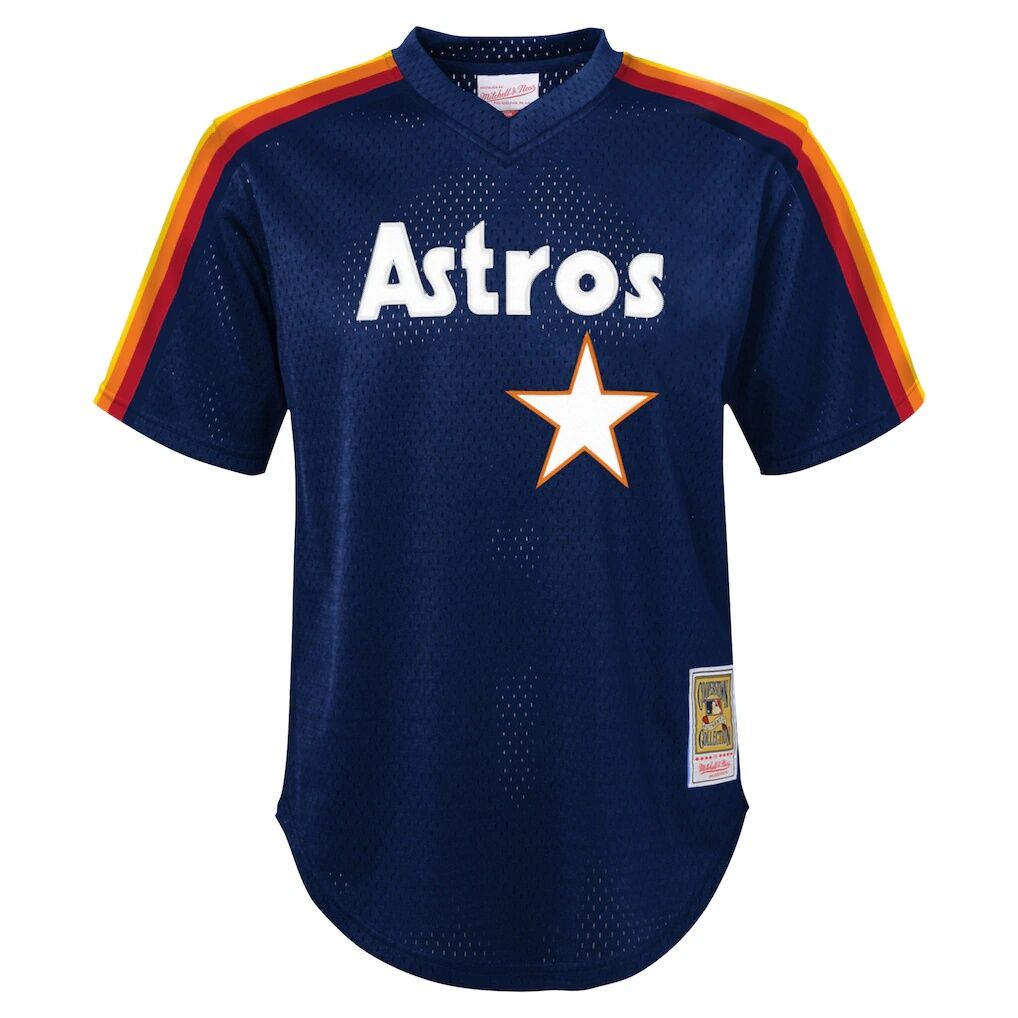 Nolan Ryan Houston Astros Mitchell & Ness Youth Cooperstown Collection Mesh Batting Practice Jersey
