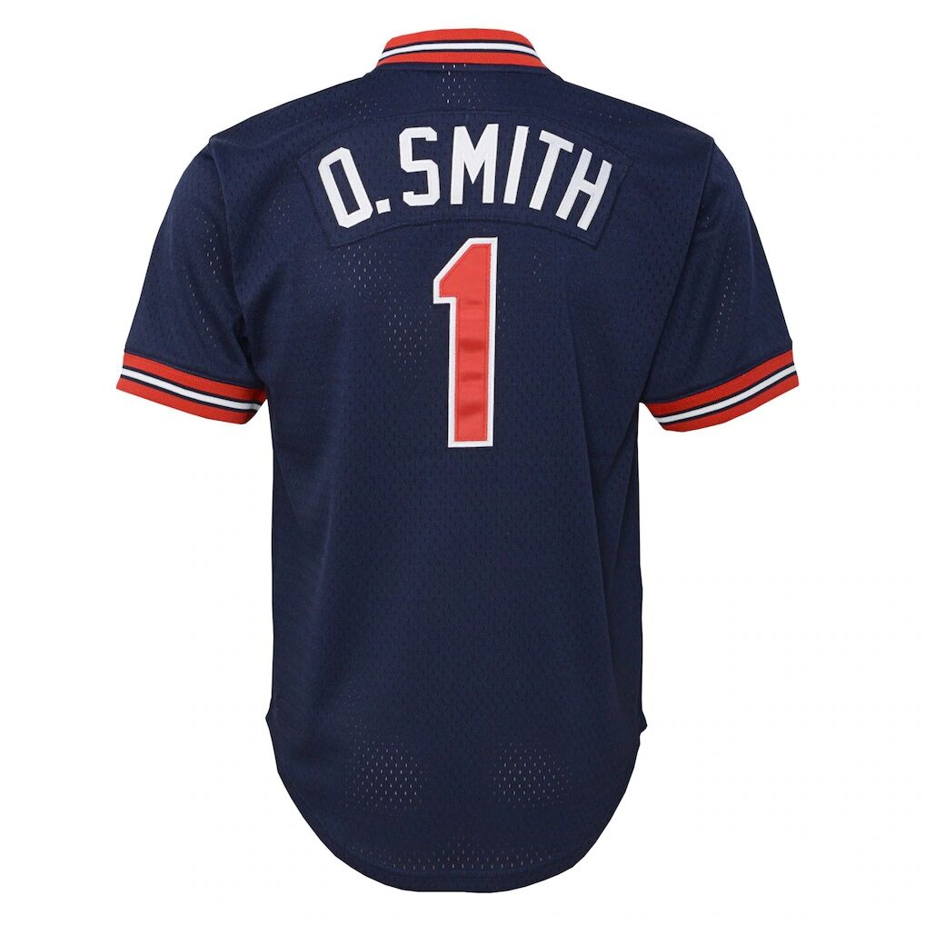 Ozzie Smith St. Louis Cardinals Mitchell & Ness Youth Cooperstown Collection Mesh Batting Practice Jersey